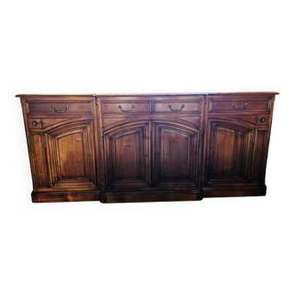 Antique grand buffet in solid cherry wood – character sideboard – 250 cm