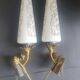 Pair of Art Deco wall sconces from the 1960s.