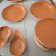 Service de table orangé des Salins