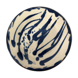 Desert plate in sandstone blue pattern