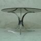 Italian modern chrome and glass coffee table, 1970