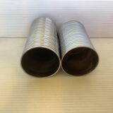 Pair of chrome-plated metal roller holders
