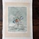 Original Engraving Bernard Louedin 1978 "Thistles of the Marsh" Signed Numbered
