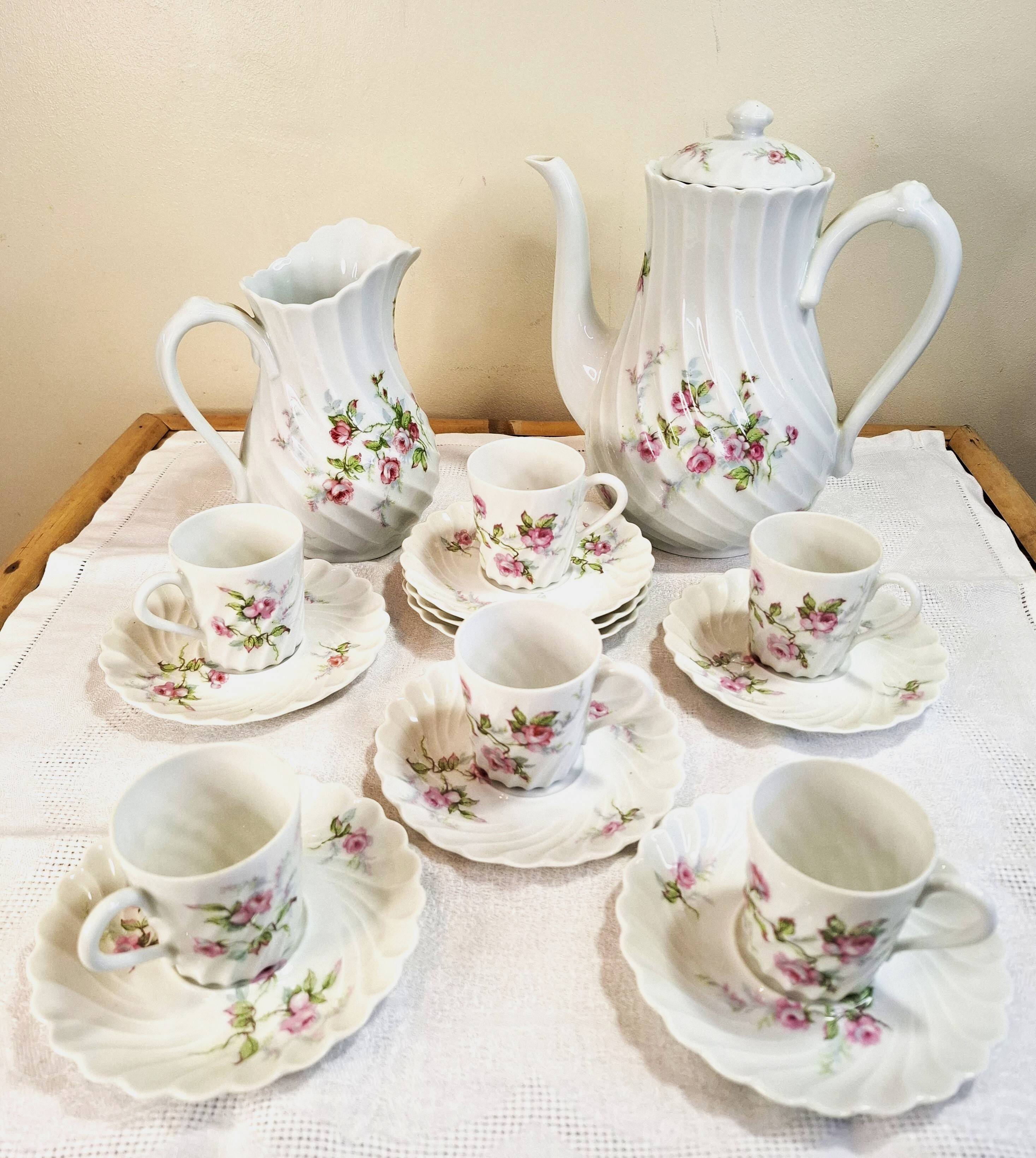 Haviland Limoges porcelain coffee service