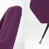 Pair armchairs with purple padding