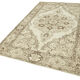 Hand-Knotted Vintage Turkish Beige Carpet 168 cm x 286 cm - 38884