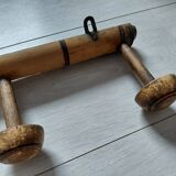 Wooden wall coat rack