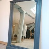 Regency style beveled mirror in large anthracite