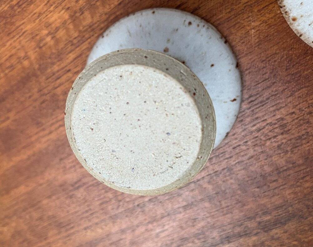 Mid-century Danish studio ceramic candle holders, 1960s, set of 2.