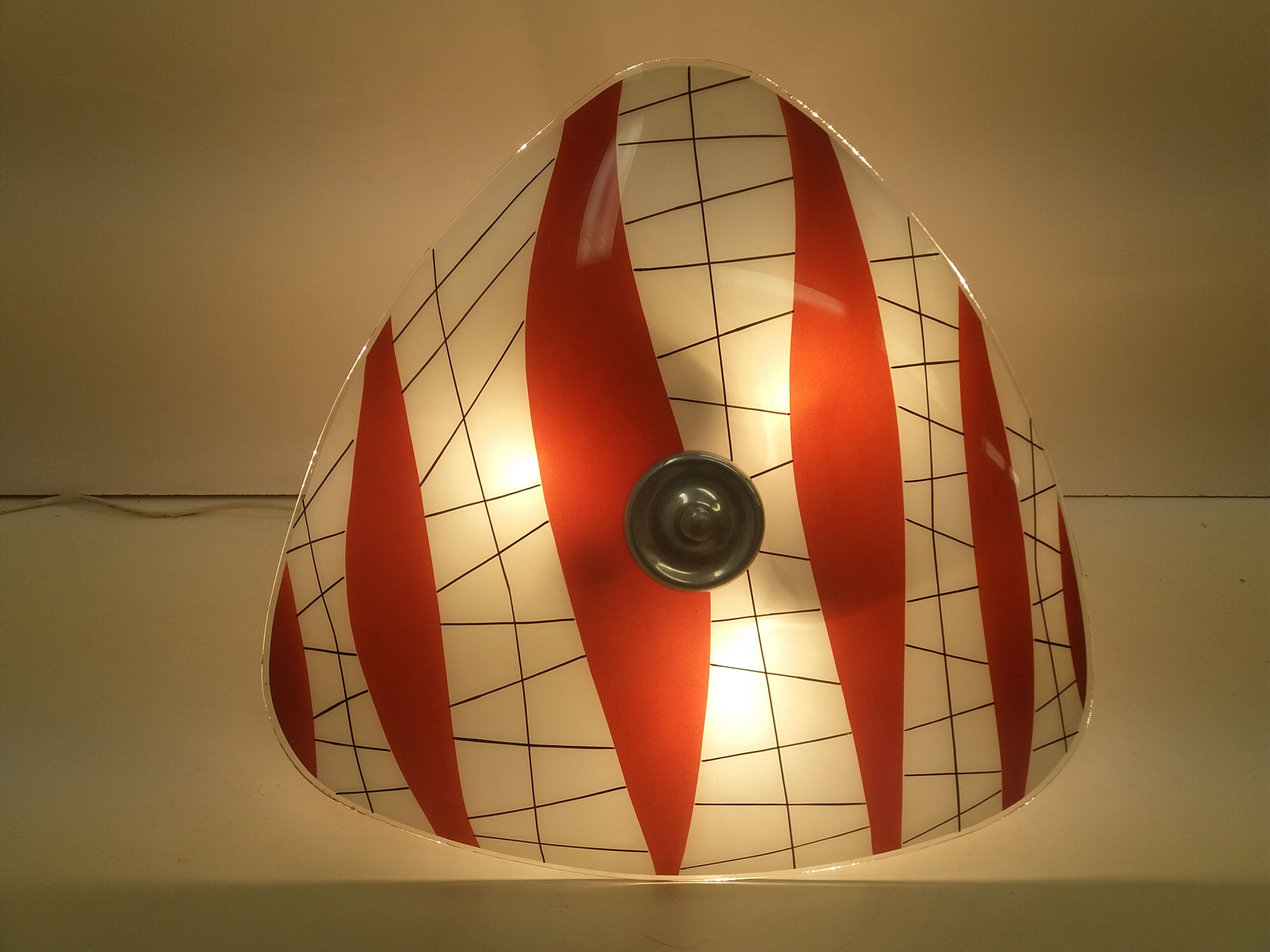 Mid-century design glass pendant/Napako, 1960's