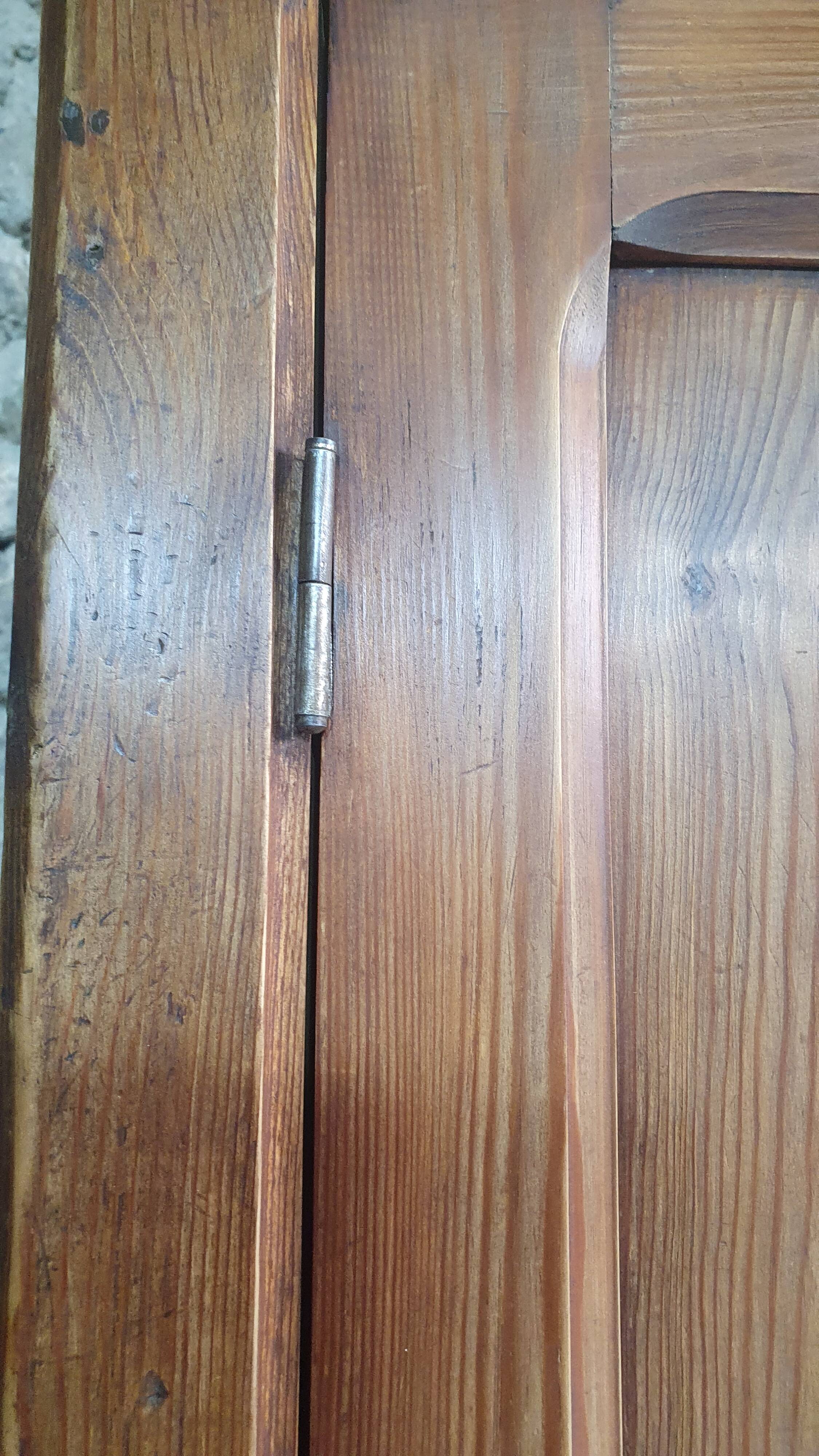 Small cabinet made of raw wood