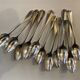 Set of 12 hollow spoons in silver metal uniplat model