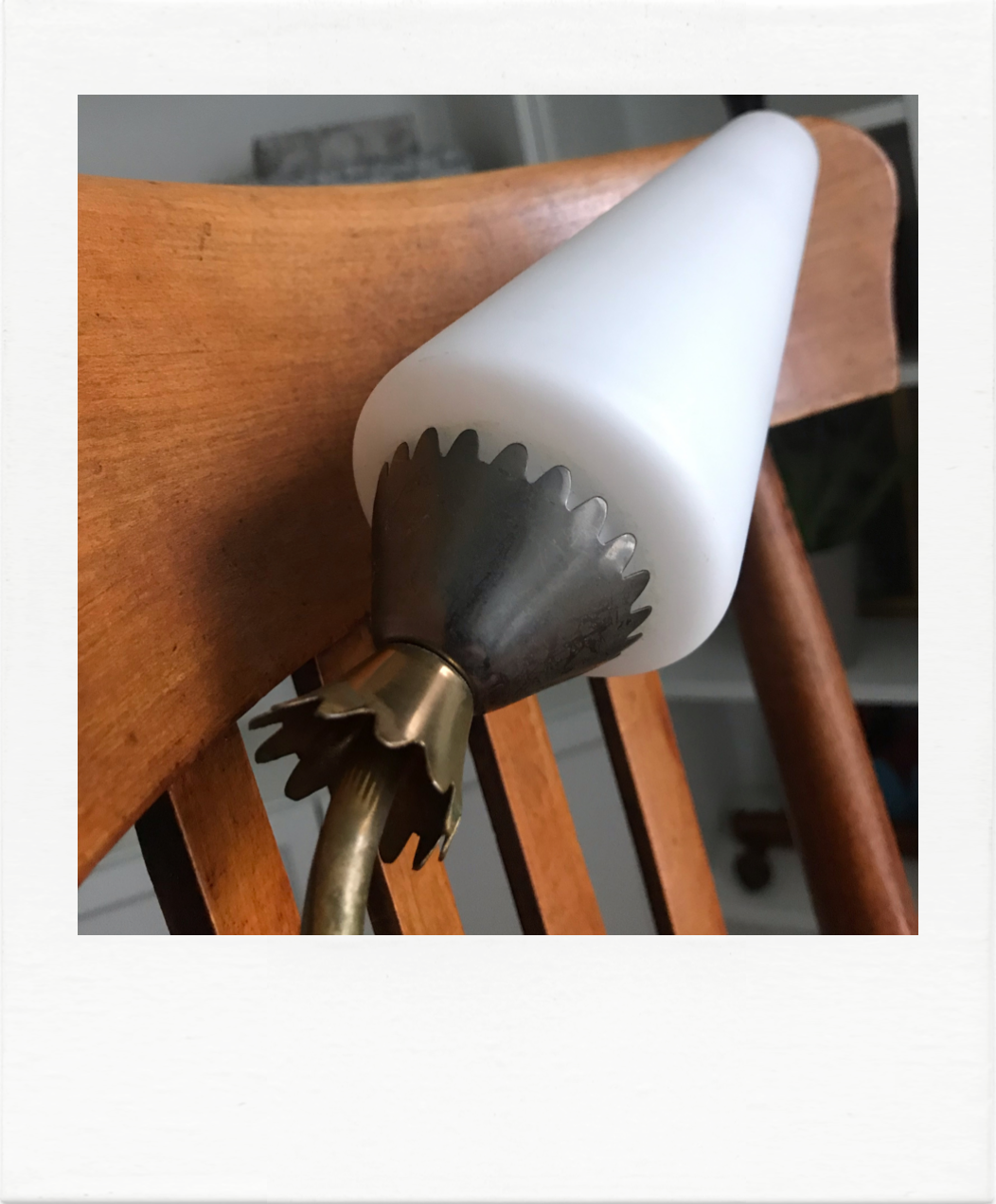 Pair of 50-60 bi-tone brass and bronze wall light