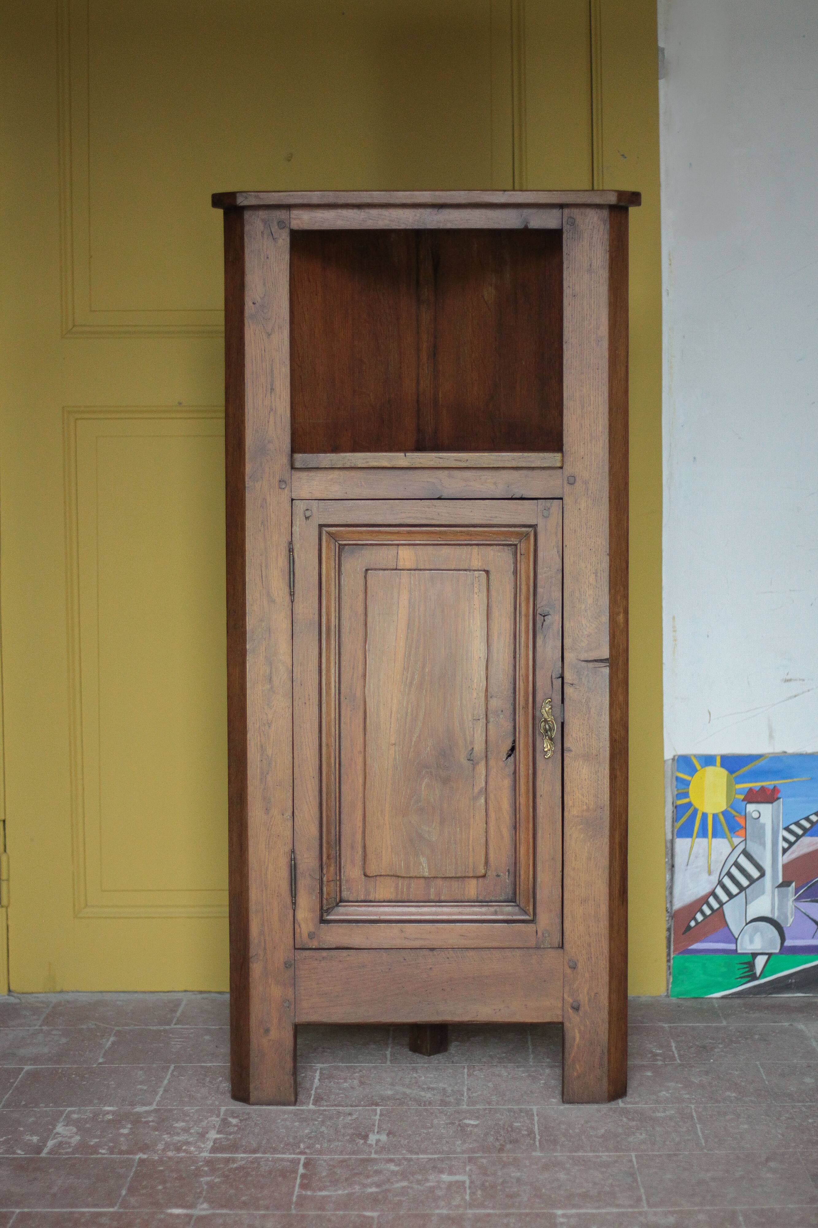 Corner cabinet wood, vintage corner furniture, storage, sideboard