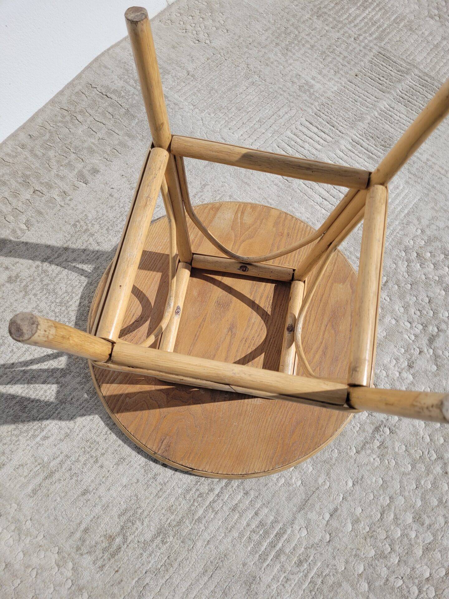 Vintage rattan coffee or side table