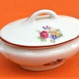 Old soup bowl porcelain foral decoration