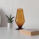 Vintage amber glass vase from the 60s/70s.