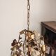 Hollywood Regency 4-light floral chandelier gilt with roses Italy 1960-1970