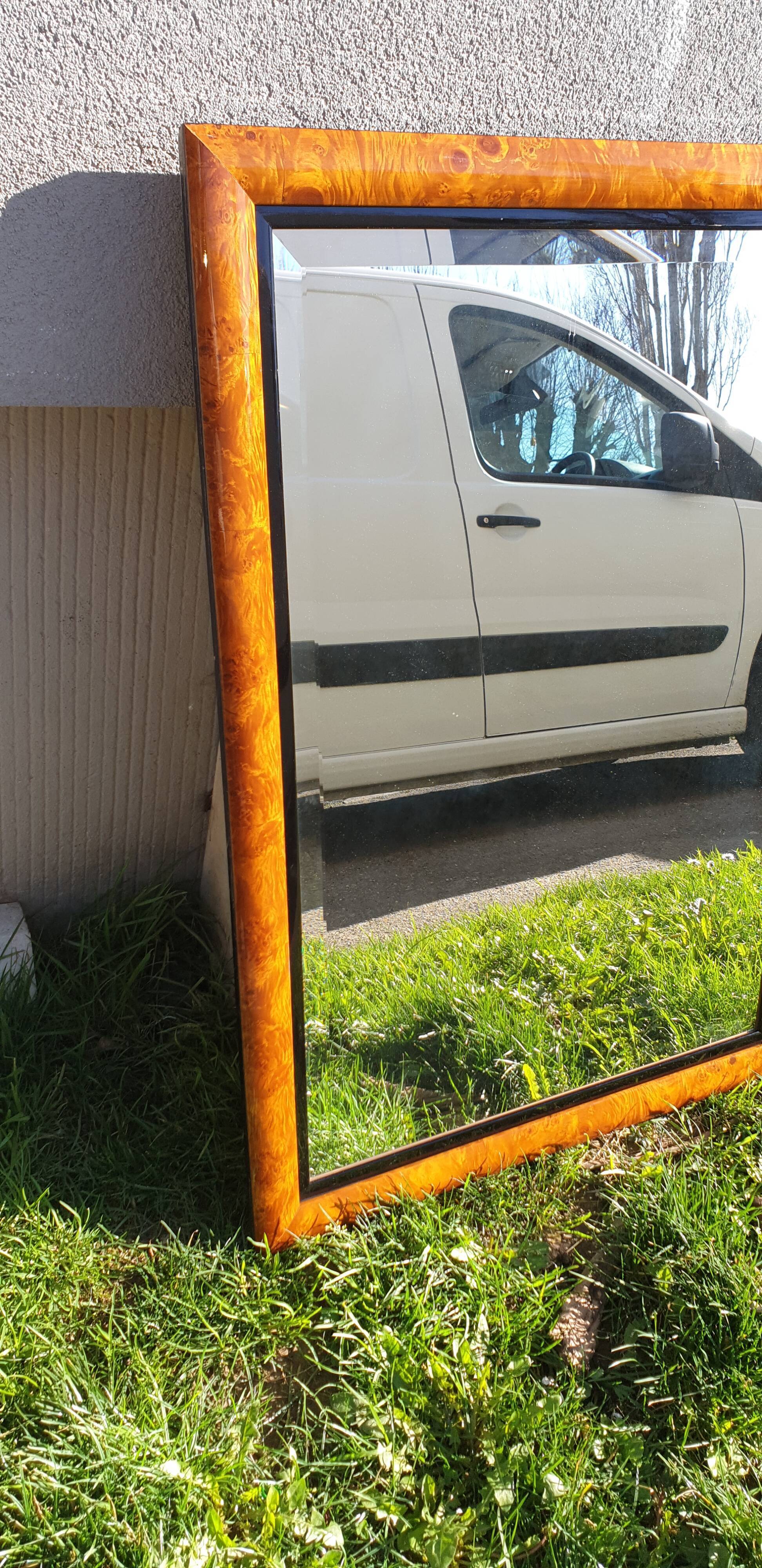 Mirror marquetry walnut bramble 73x104cm