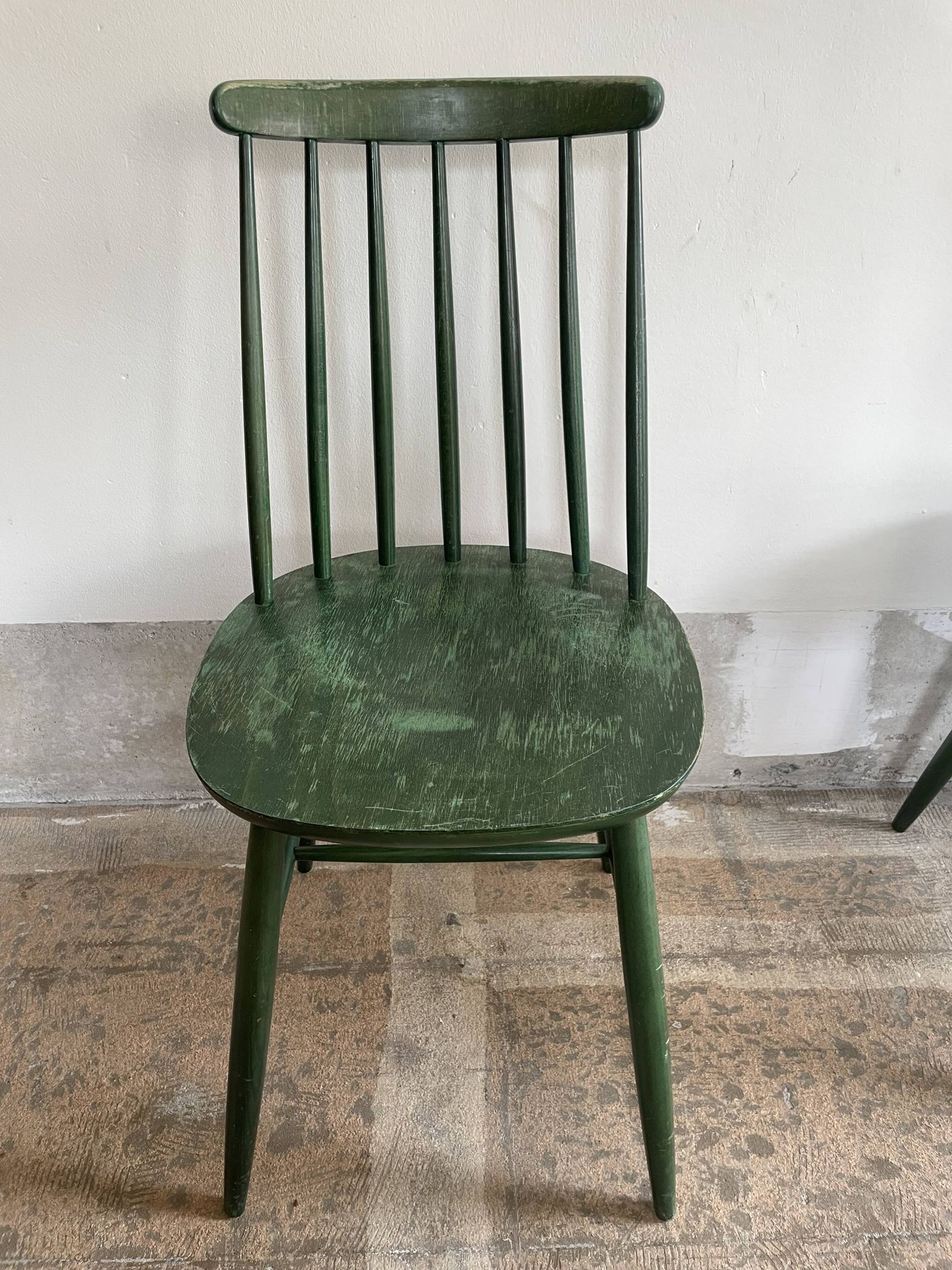 Cinq chaises Fanett vertes par Ilmari Tapiovaara pour Edsby-ken