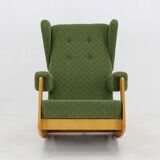 1970s Large Rare Brutalist Rocking Chair, Czechoslovakia