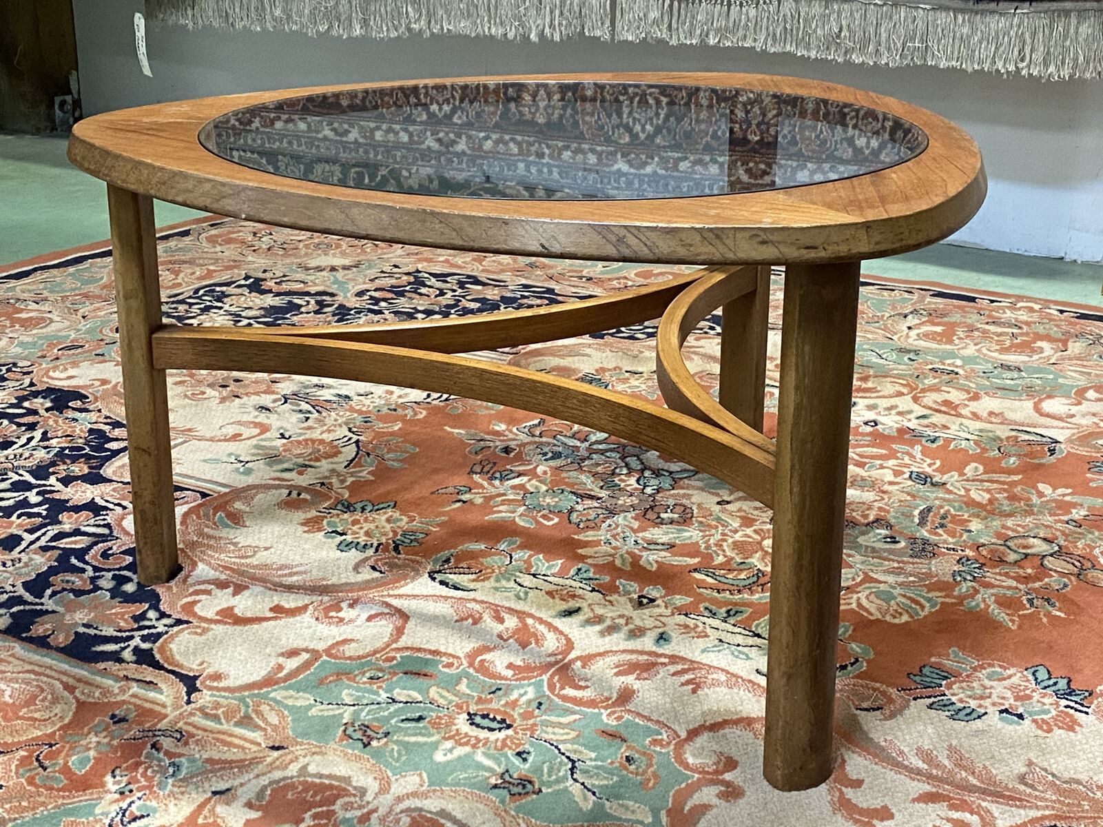 70s teak coffee table