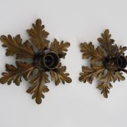 Pair of ceiling lamps, seventies