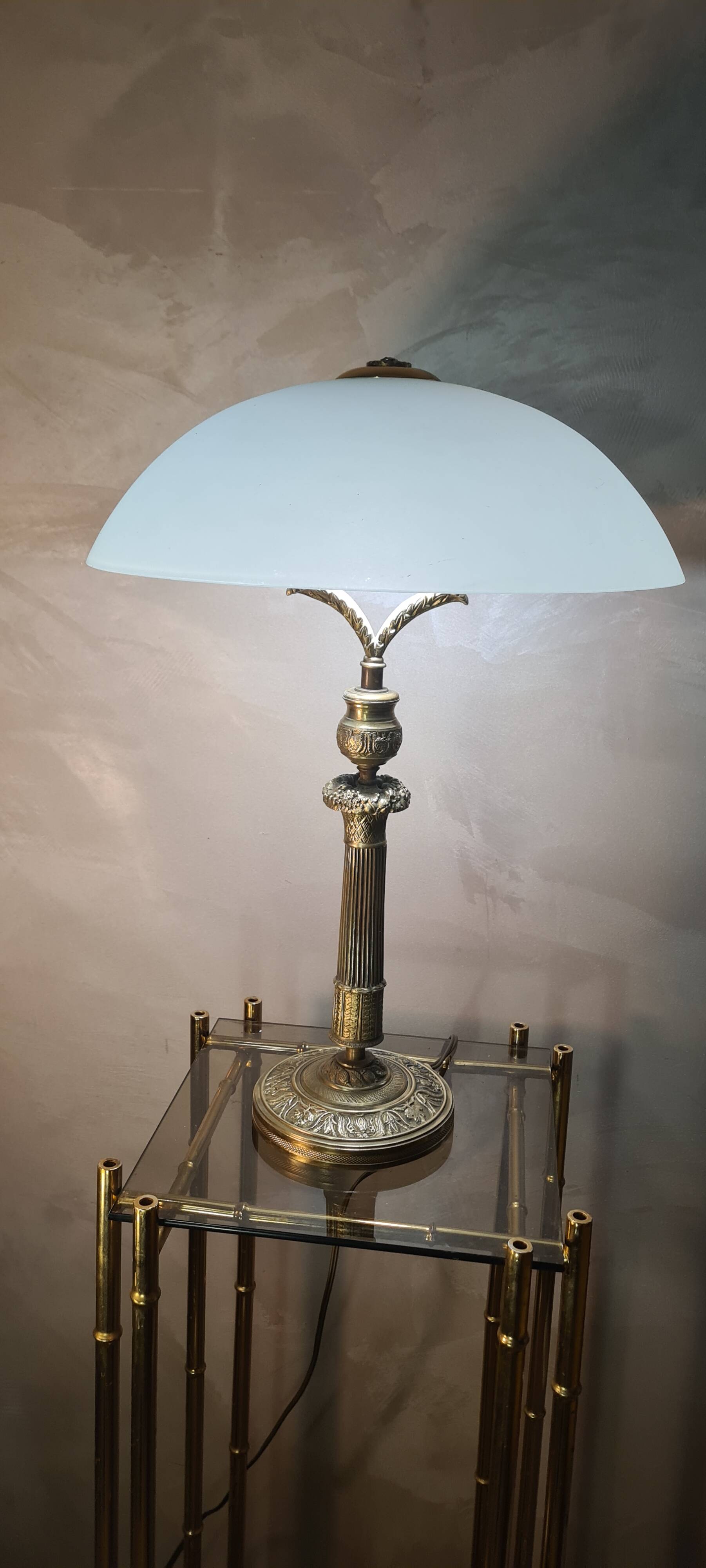 Elégante Lampe Napoléon III de bureau fin 18e   47x33