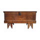 Former large wedding chest, solid wood, mid 19th century