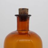 Flacon ambré en verre soufflé