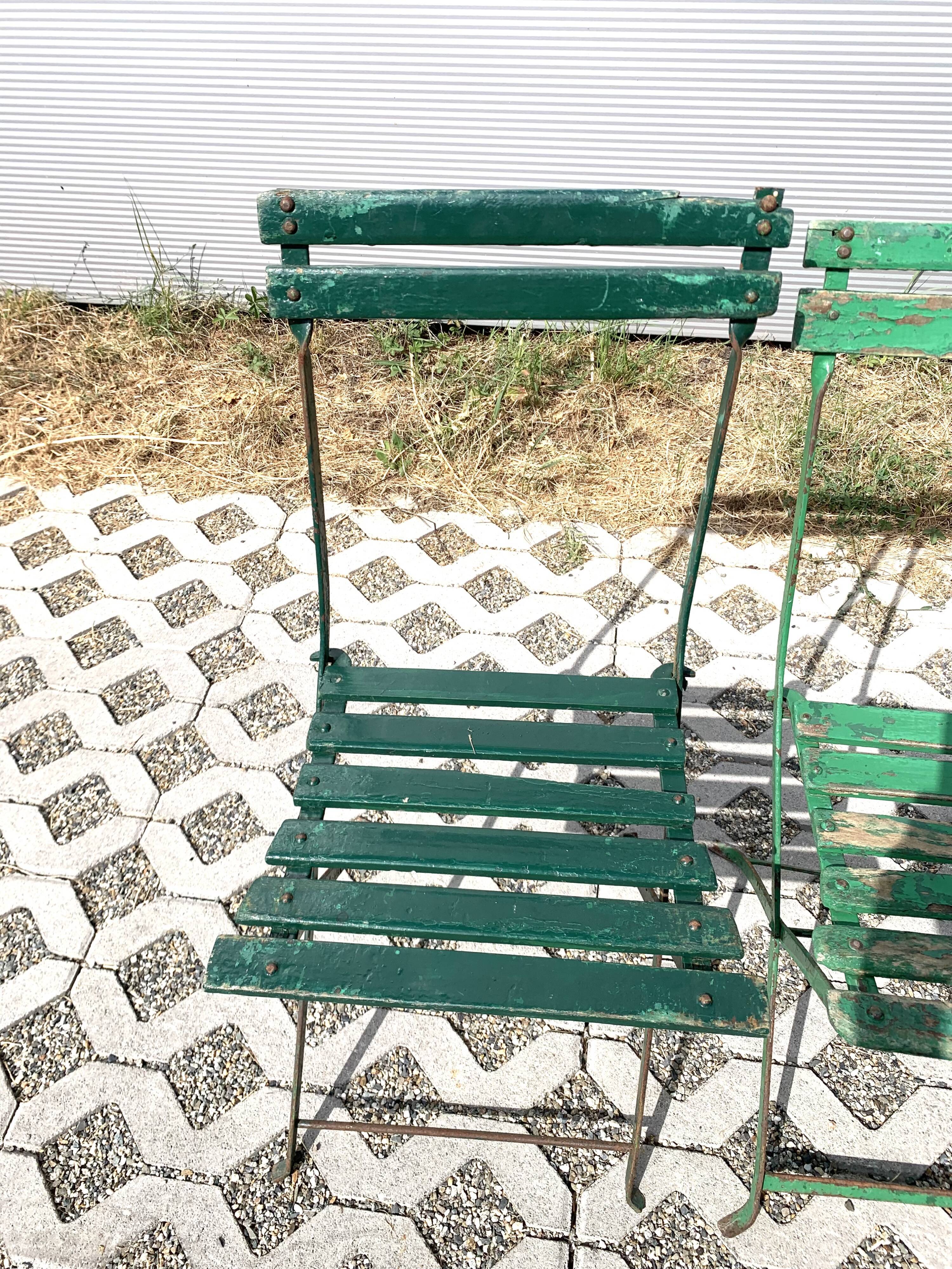 Paire de chaises de jardin vintage