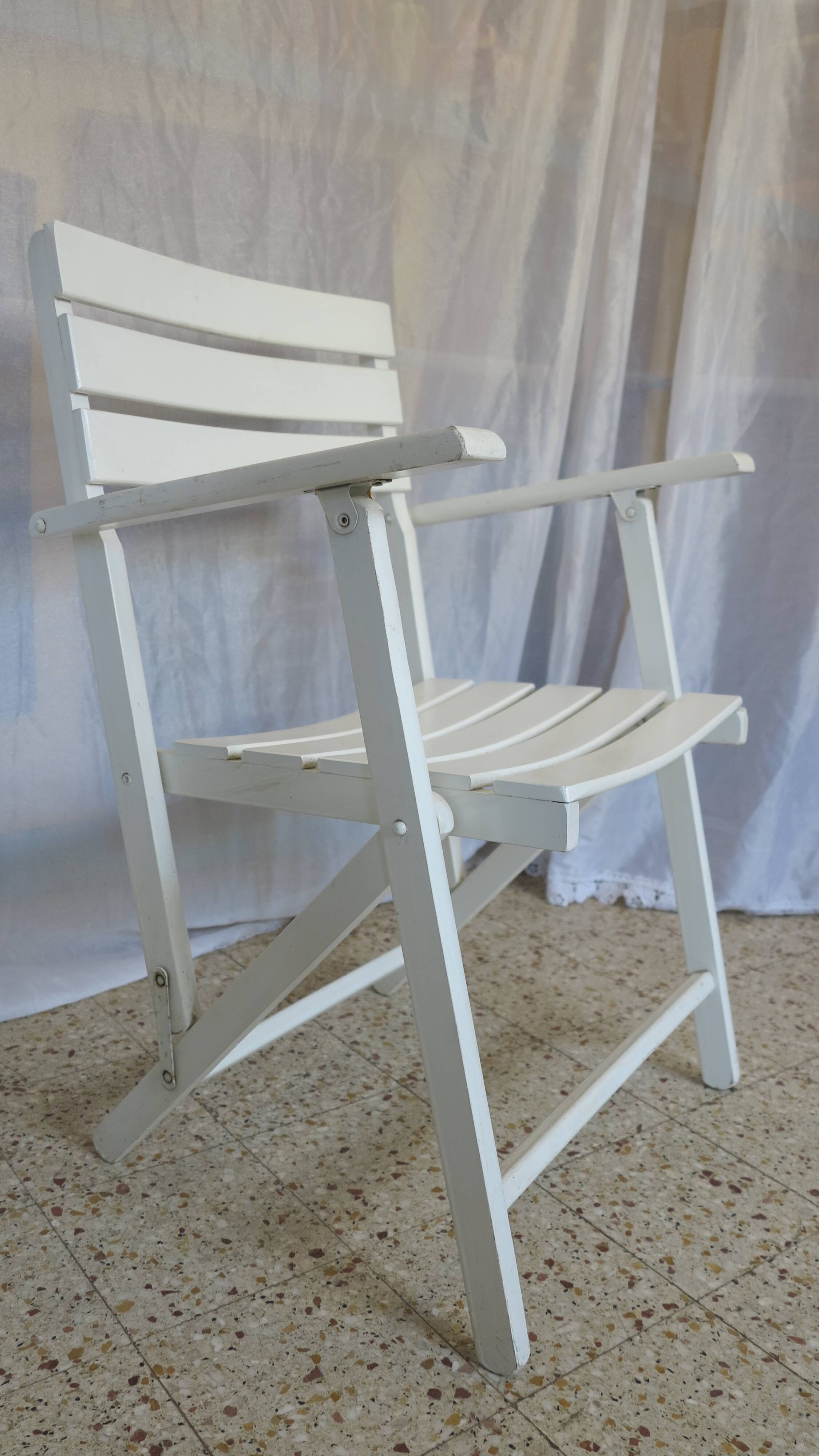 Paire de fauteuils de jardin pliants
