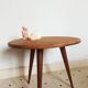 Tripod solid oak coffee table
