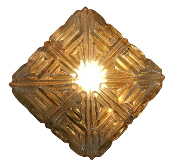 NOS New Old Stock vintage glass ceiling light