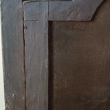 Old oil painting on canvas "Virgin Mary with Child"