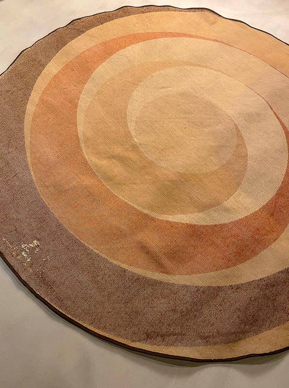 Vintage Bauhaus round rug