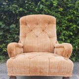 Large faauteuil crapaud  capitonnés