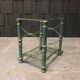 Table d’appoint en fer et verre patine antique