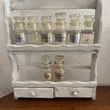 Wooden spice shelf in the 80s.