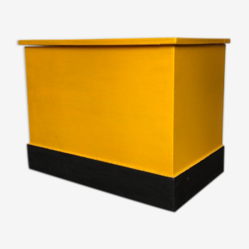 Yellow and black storage chest