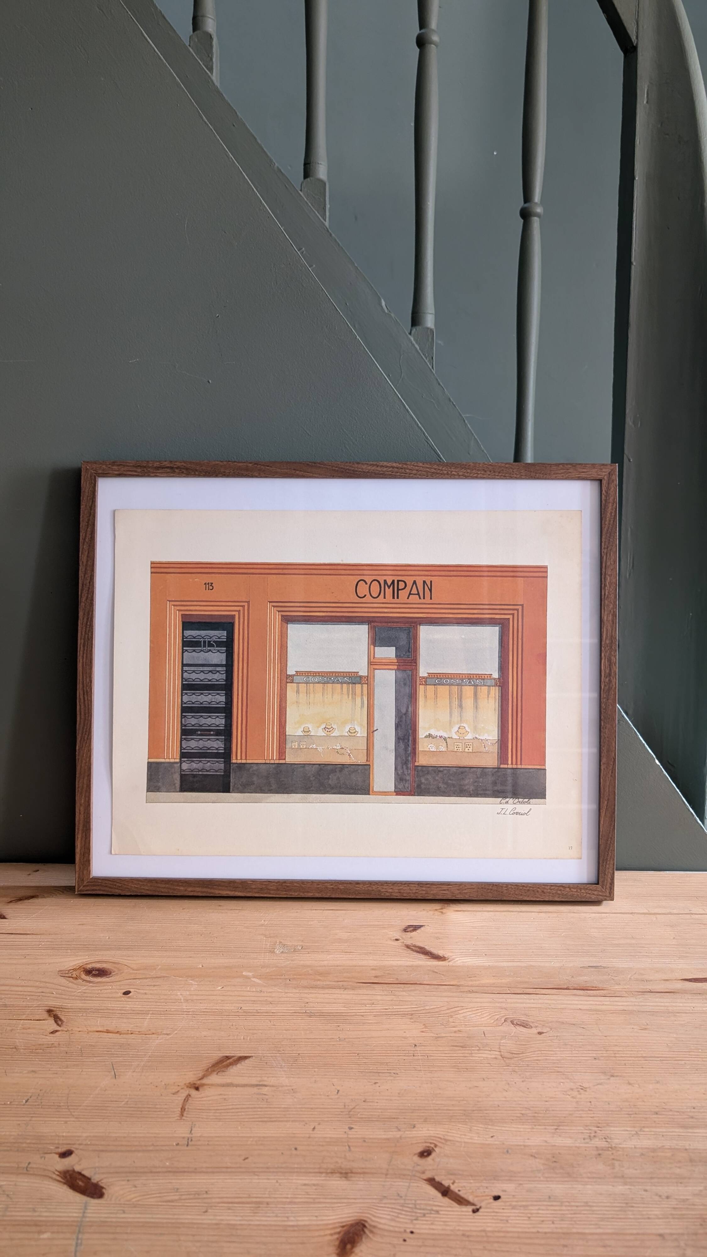 Lithograph "Joaillerie Compan" – Catherine d'Ortoli