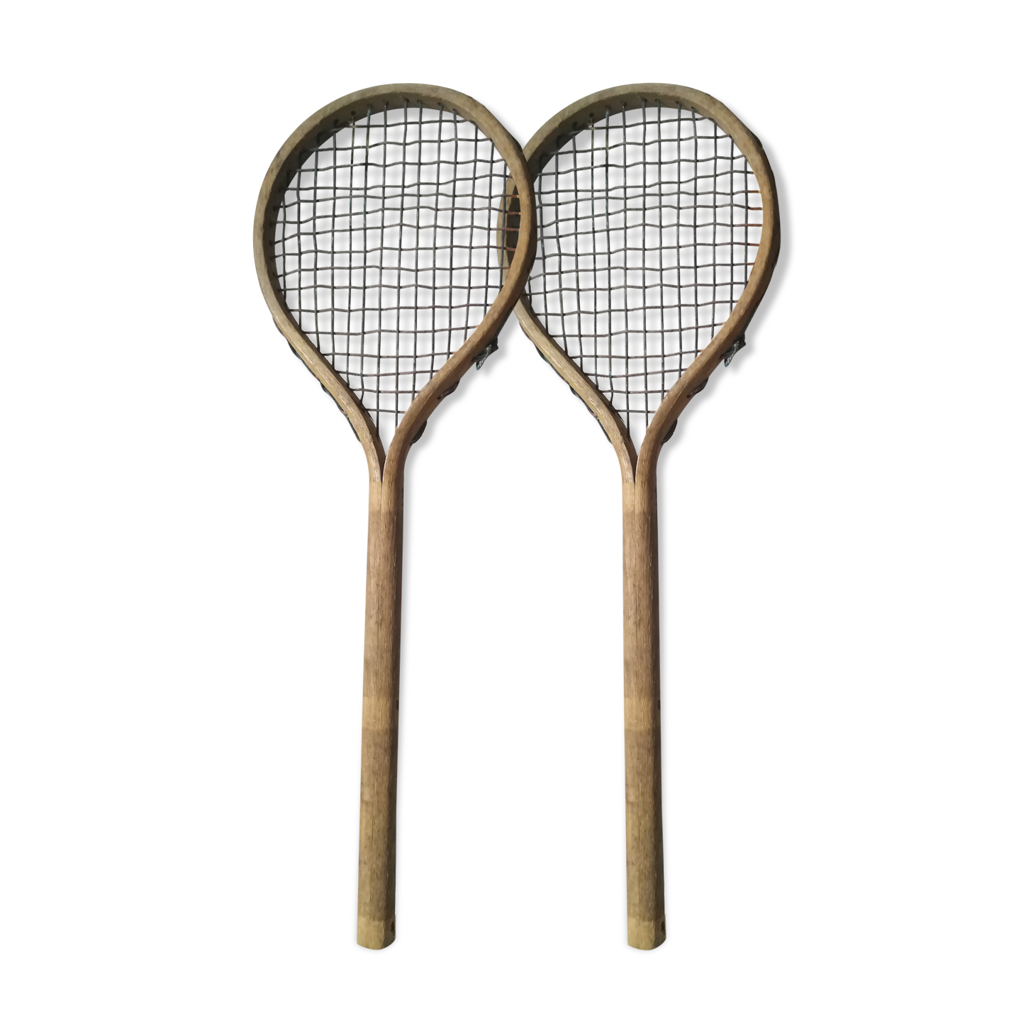 Duo of old wooden snowshoes