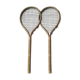 Duo of old wooden snowshoes