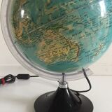 Globe earth bright black vintage
