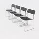 Set of 4 "Sultana" stacking dining chairs by Arrben Italy, 1980s