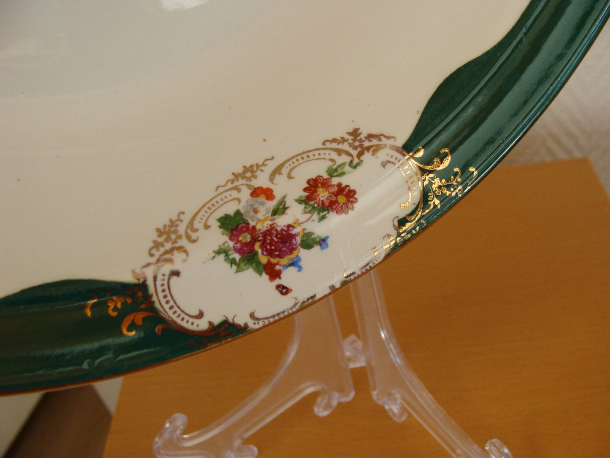 Plat creux "Champagne" Digoin Sarreguemines 40's