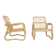 Pair of large Italian rattan armchairs from the 60s.