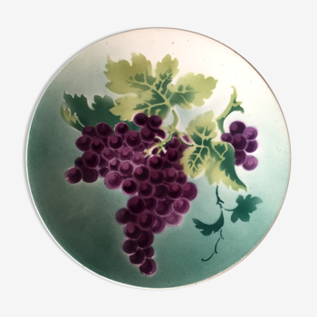 Decorative plate grape st amand hamage nord