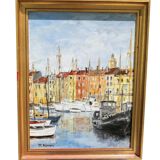 Painting port of St Tropez signed J.P. Rémon