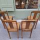 4 chaises cannées art deco